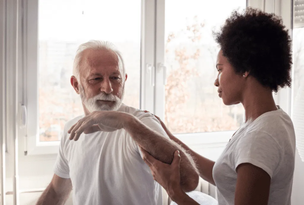 Patient Receiving Chiropractic Therapy for Nerve Pain Relief in a Clinic