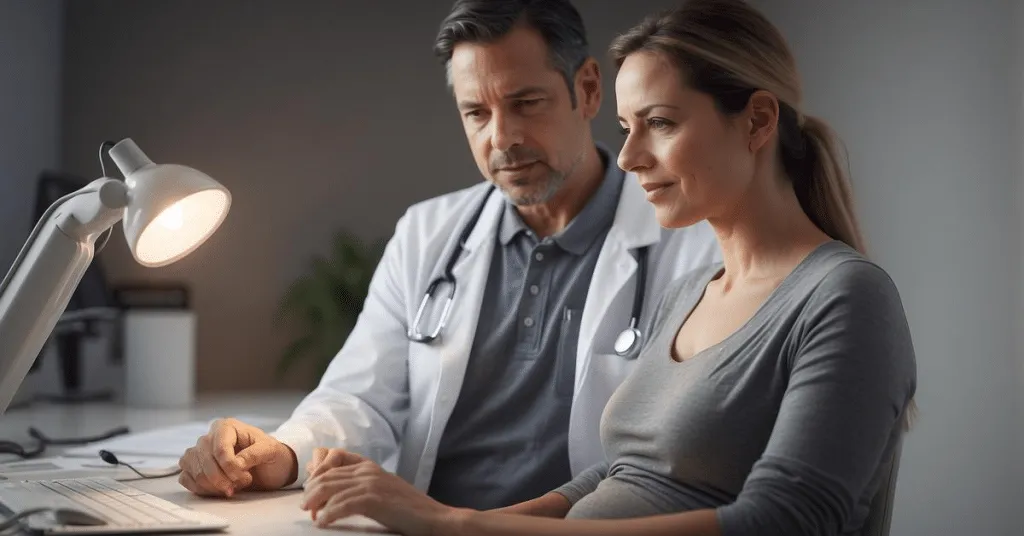 Pregnant woman receiving chiropractic care with a focus on improving pregnancy outcomes and overall maternal health