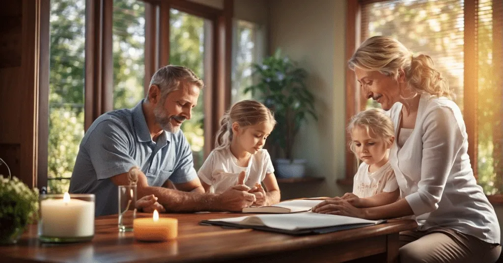 "Illustration showcasing a happy and healthy family, symbolizing the positive impact of chiropractic care on overall health