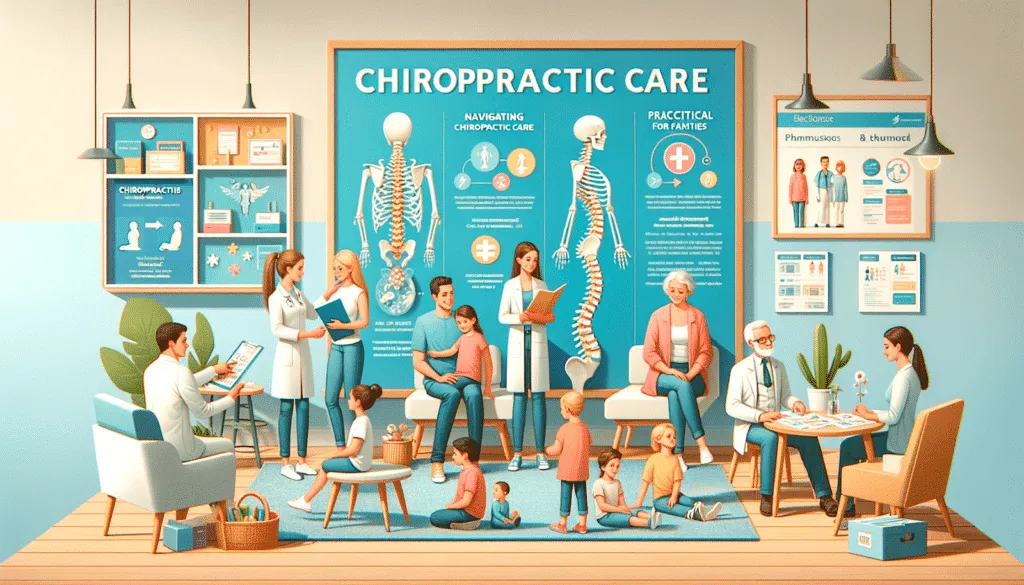 Family consulting with a chiropractor, receiving guidance and advice on chiropractic care.